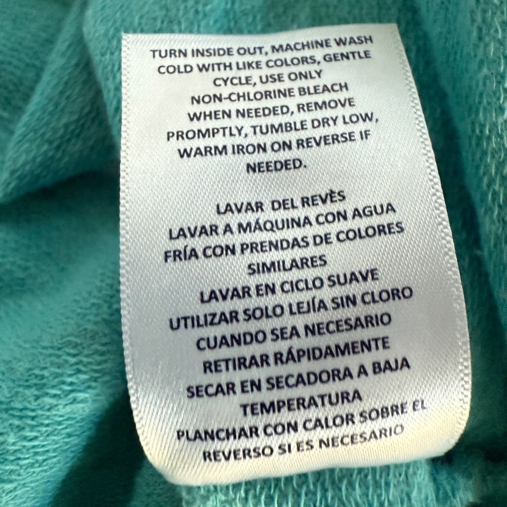 Lands' End Teal and White Striped quarter zip Pullover - Beachy Vibes - Picture 5 of 5
